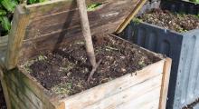 Box full of compost